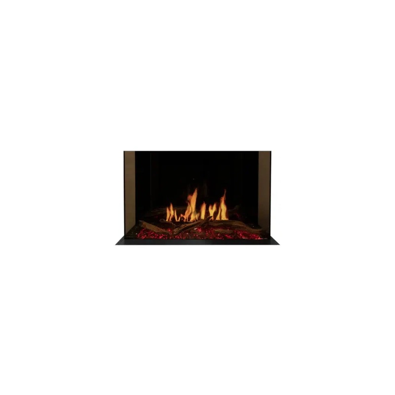 EcoSmart Fire Motion 30″ Black Left Corner Electric Fireplace with Motion Picture Flame Technology by MAD Design Group