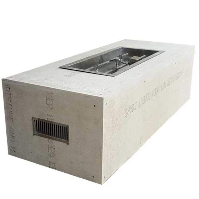 HPC | 30″ x 12″ Rectangle Enclosure H-Burner Match-Lit Ignition Fire Pit Natural Gas Standard