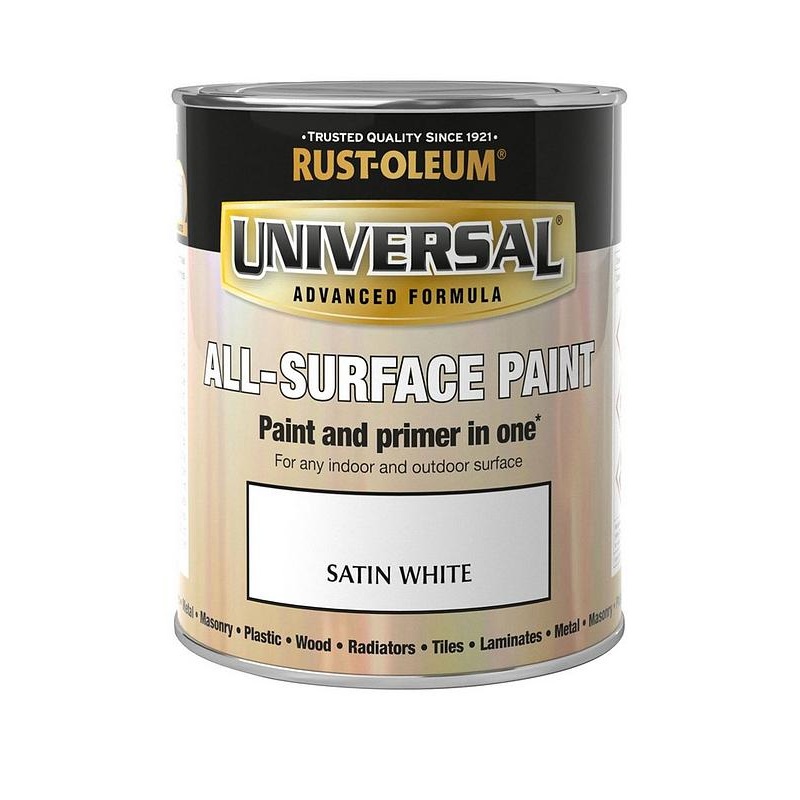 Rust-Oleum All Surface Paint White 750ml (Satin) Default