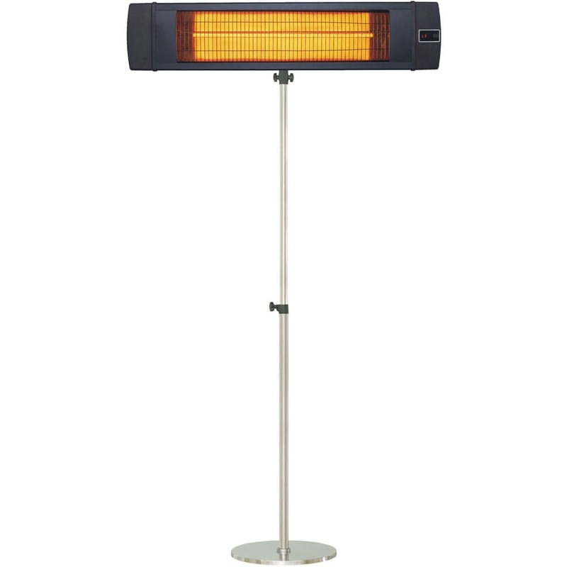 Hanover – 1500-Watt Electric Heater w/Three Heat Levels, Remote and Pole Stand – Black | Height 34.6″ | HAN1041ICBLK-SD