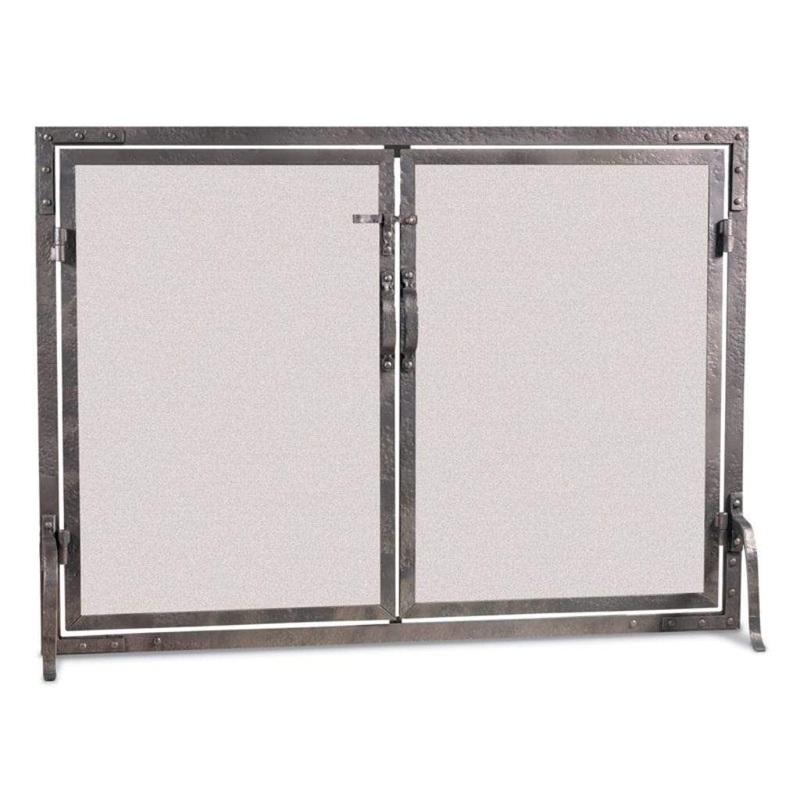 Pilgrim – 42″ Forged Iron Flat Panel Operable Door Screen