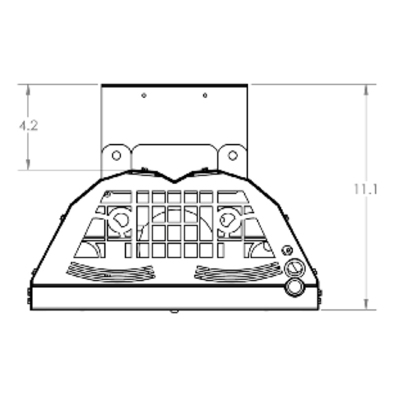 ETSV40 Mounting Hardware, 12′ evenTube Vented Standard Horizontal Ceiling Mount Stainless Steel