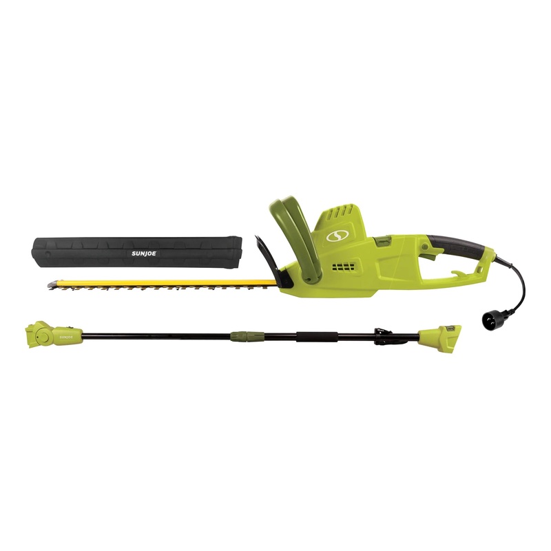 Sun Joe 19 Electric Pole Hedge Trimmer, Portable Dual Blade Tool SJH904E, Green