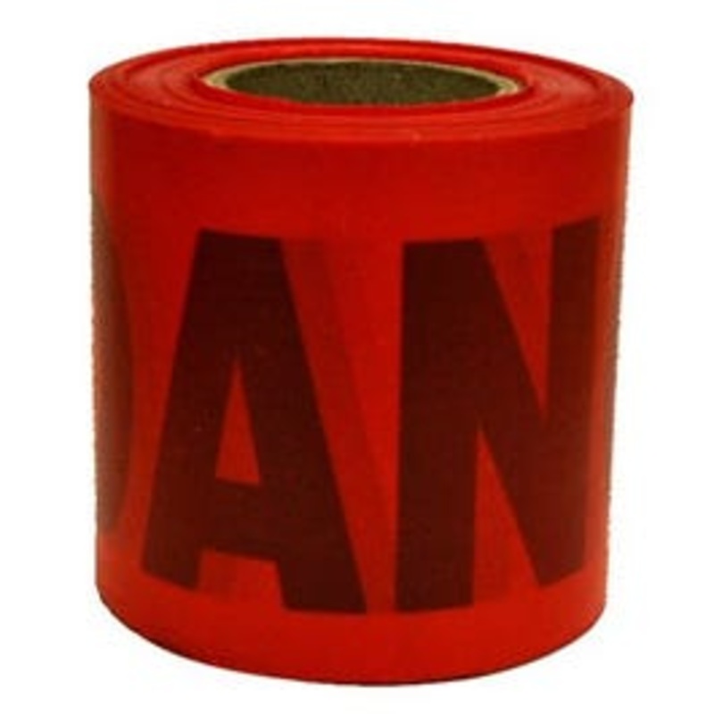 “Danger” Tape, Red, Waterproof, 300-Ft.