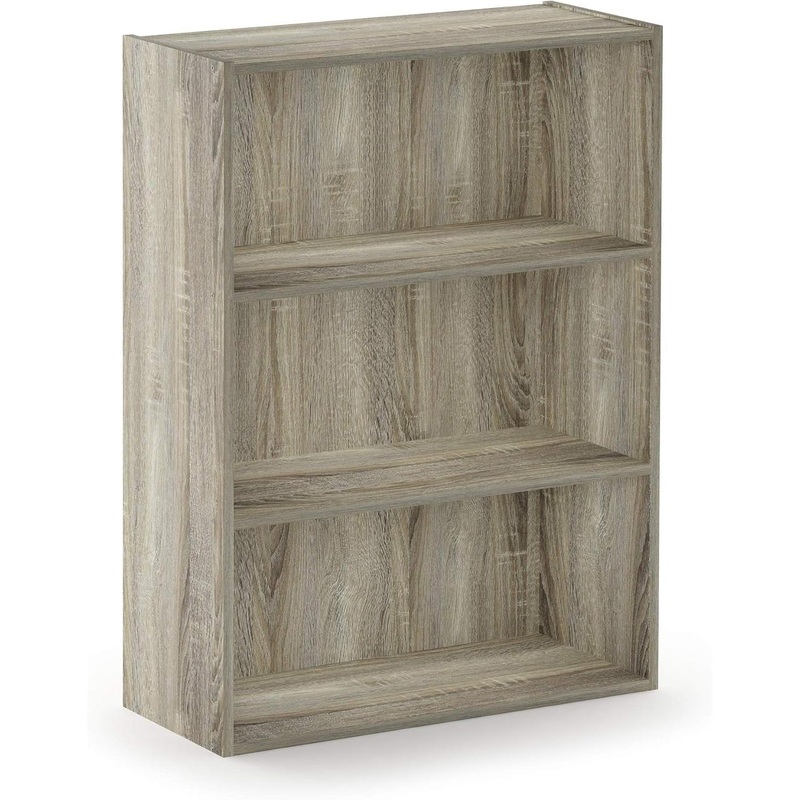 Pasir 3-Tier Open Shelf Bookcase, Sonoma Oak Sonoma Oak 3-Tier