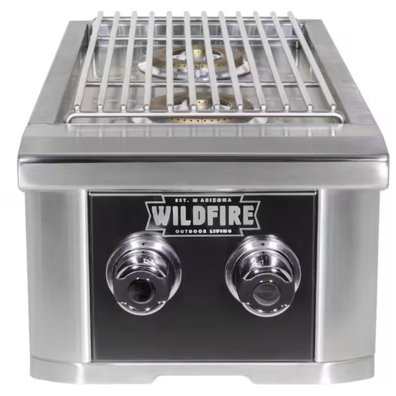 Wildfire Outdoor Living Double Side Burner Black 304 WF-DBLSBRN-RH Natural Gas