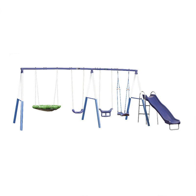 XDP Recreation Surf N Swing Outdoor Backyard Playground Swing Set Playset (Used)