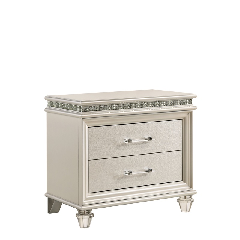Moqua Transitional 2-Drawer Nightstand