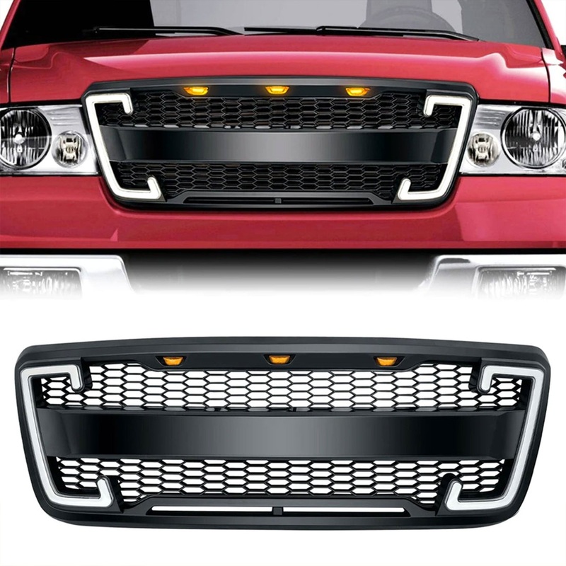 AMERICAN MODIFIED Raptor Grille w/Turn Lights for 2004-2008 Ford F150(For Parts)