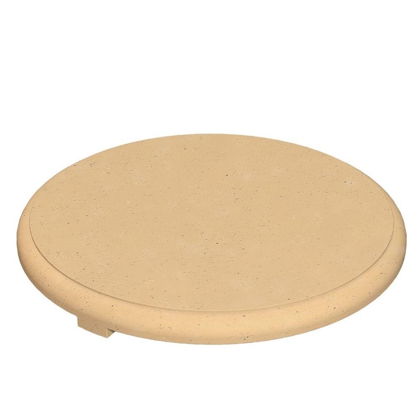 American Fyre Designs Round GFRC Cover for Fire Table White Aspen
