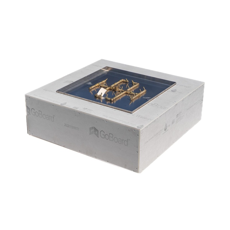 Warming Trends Crossfire FS Square Ready To Finish Fire Pit Kit, 36x36x18-Inch Natural Gas