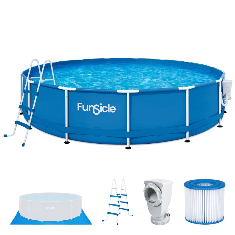 15′ x 36″ Outdoor Activity Round Frame Above Ground Swimming Pool Set (Open Box)