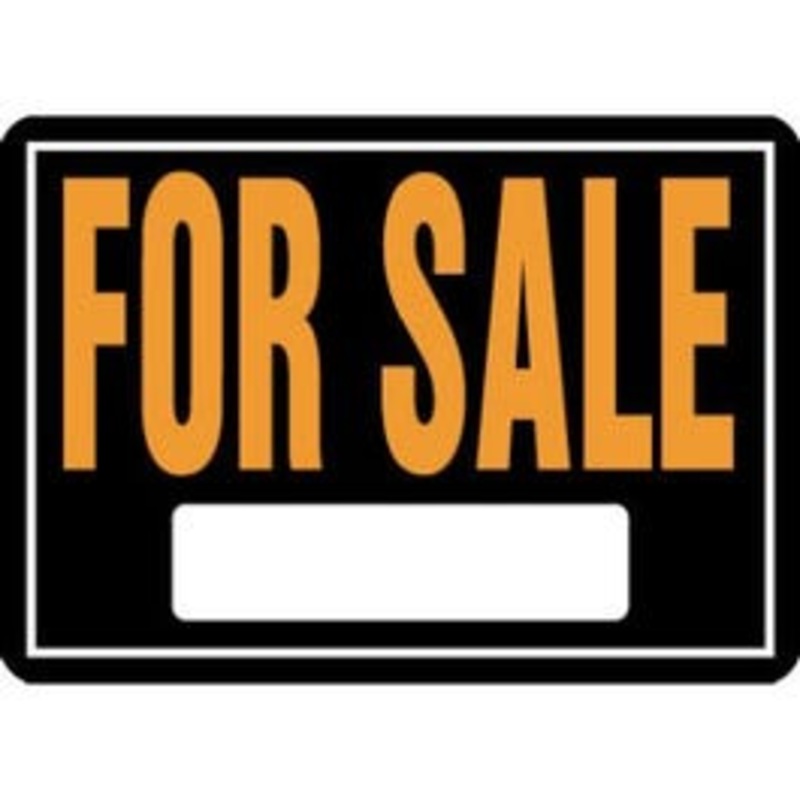 “For Sale” Sign, Hy-Glo Orange & Black Aluminum, 10 x 14-In.