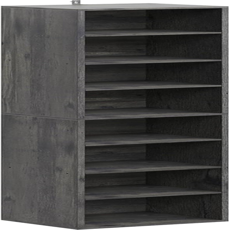 Tall Narrow Bookshelf 8 Tiers, Compact Corner Bookcase, Easy to Match for Living Room, Office, Study, Bedroom Charcoal Grey 1