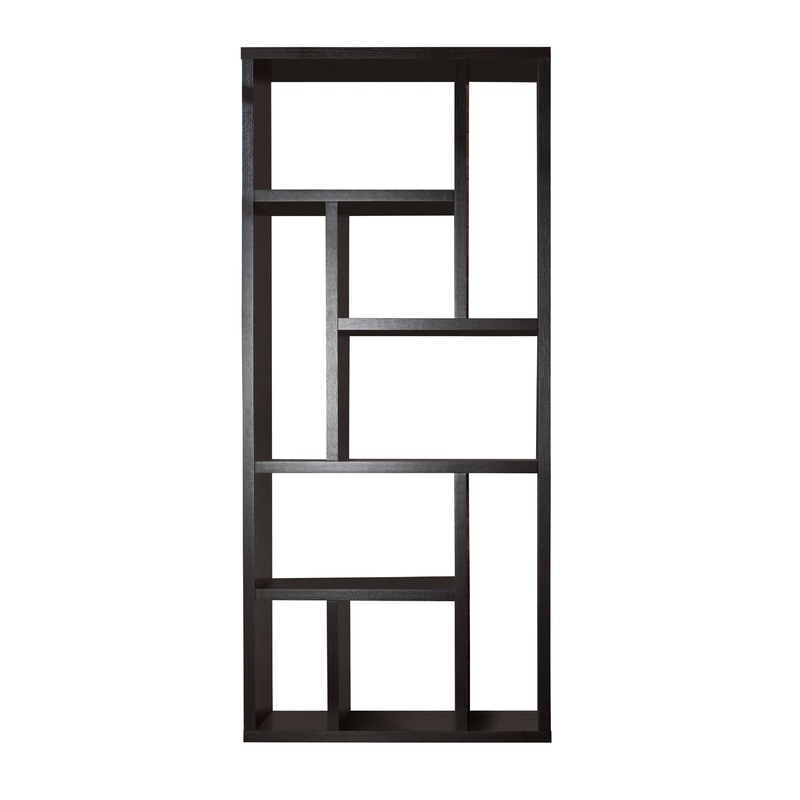Zina Modern 9-Shelf Display Cabinet