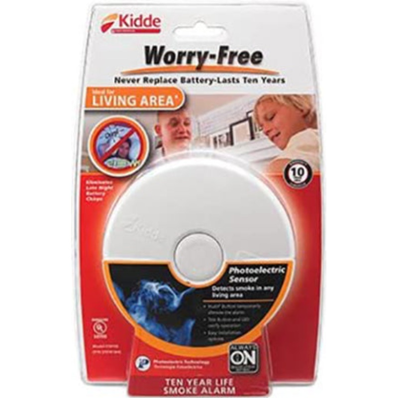 SMOKE ALARM 10 YR WHITE photoelectric