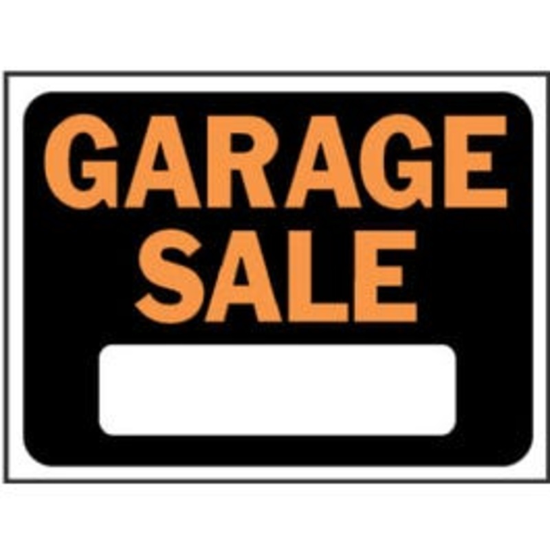 “Garage Sale” Sign, Plastic, 9 x 12-In.
