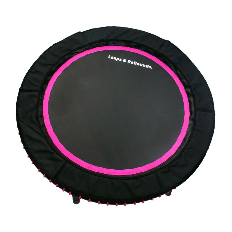 48″ Mini Fitness Trampoline & Rebounder Gym Equipment, Pink (For Parts)