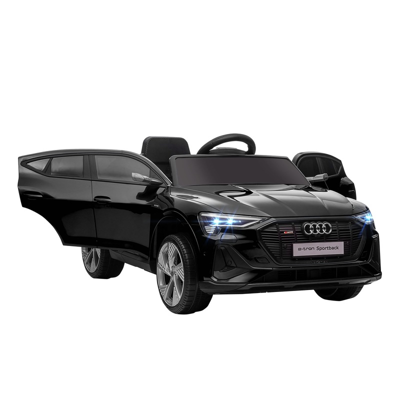 12V Kids Electric Ride-On Car/ w Remote Control, Lights, Music – Black