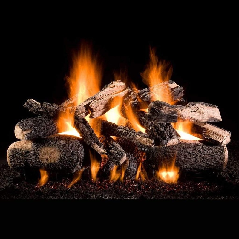 48″ Kodiak Char Double Stack Single Side Large Vented Gas Log – Hargrove