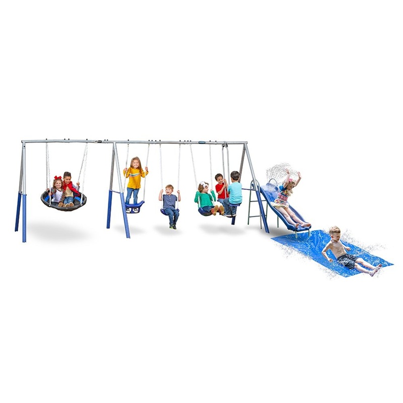 XDP Recreation Fun Always Playground w/Water Slide & Super Disc Swing (Open Box)