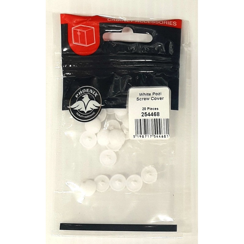 White Pozi Screw Cover (20) Default
