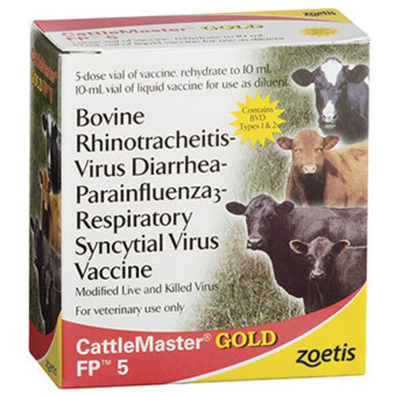 Zoetis Large Animal Cattlemaster Gold Fp 5l5 25 Ds Vial