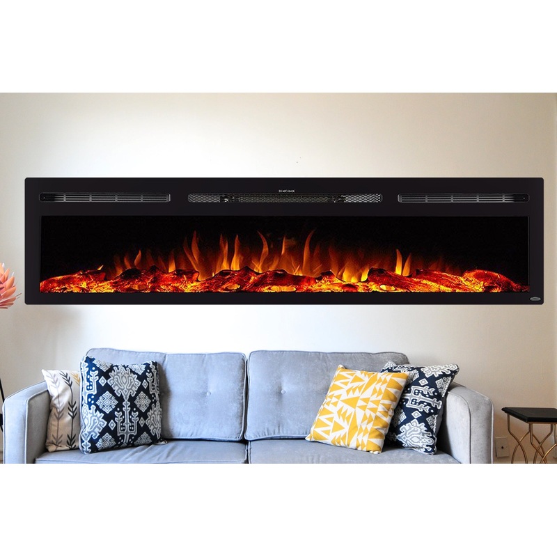 Touchstone Sideline 84 Wall-Mount / Recessed Electric Fireplace