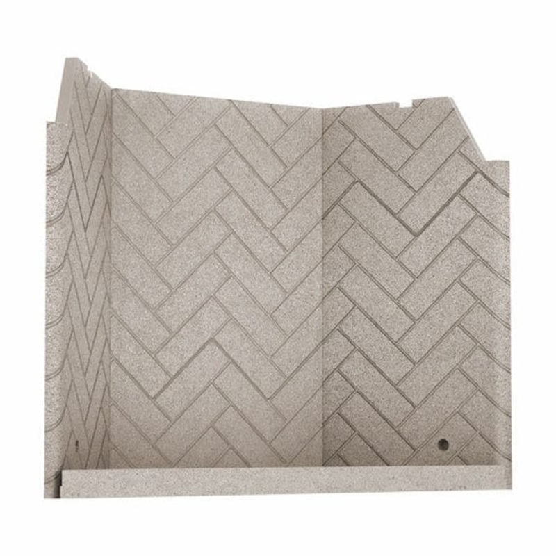 Valcourt – Herringbone Moulded Vermiculite Panels for Frontenac Wood Fireplace – VA11071H