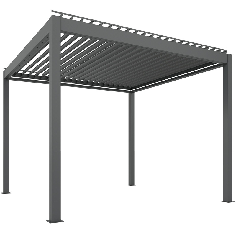 3 x 3(m) Electric Louvered Pergola Aluminium Pergola w/ LED Light