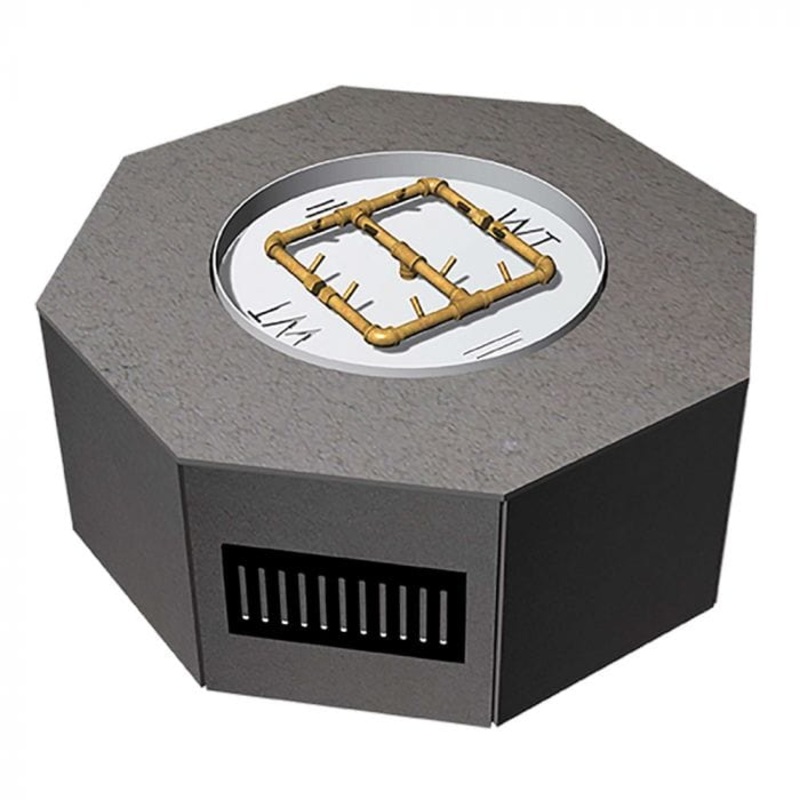 Warming Trends Crossfire FO Octagon Ready To Finish Fire Pit Kit, 42×18-Inch Natural Gas