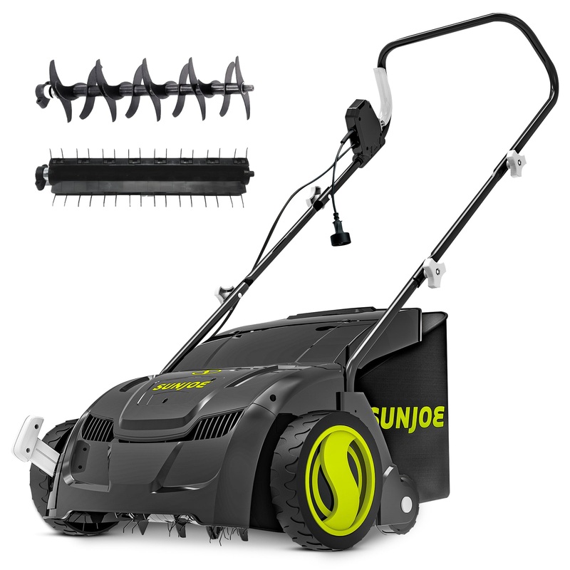 Sun Joe 13 Inch 12 Amp Electric Scarifier and Lawn Dethatcher with Bagger (Used)