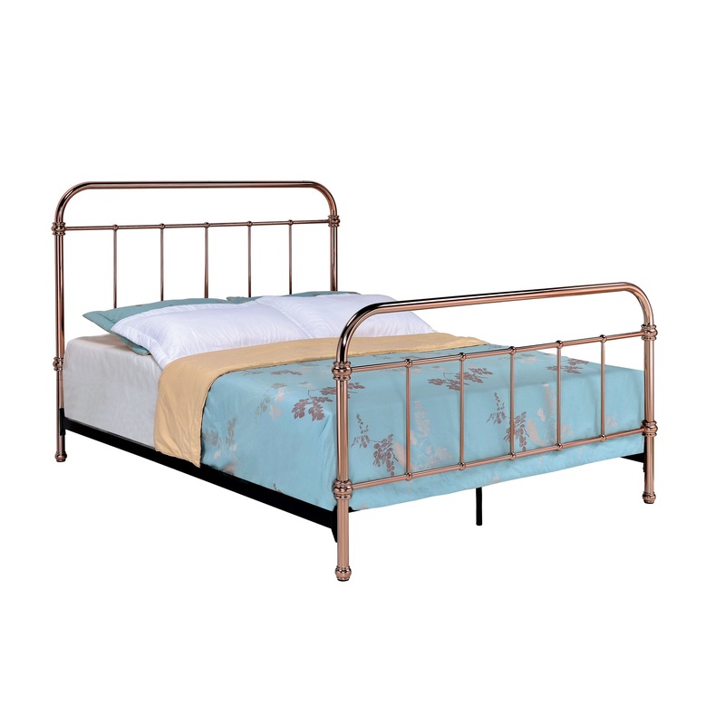 Verona Contemporary Metal Panel Bed in Eastern King