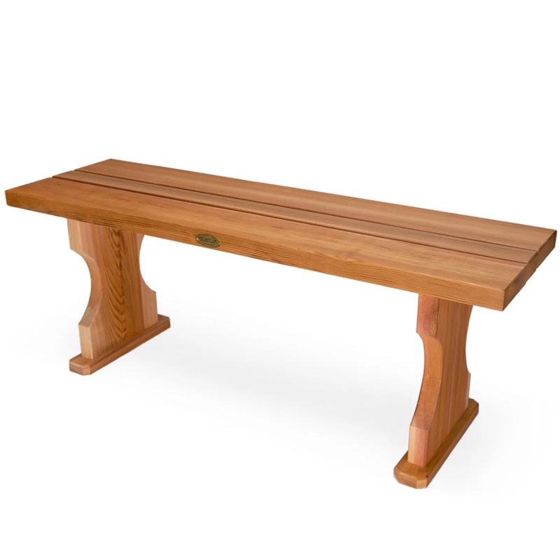 All Things Cedar 45 Deluxe Wood Bench, Indoor Outdoor Seating(Open Box)