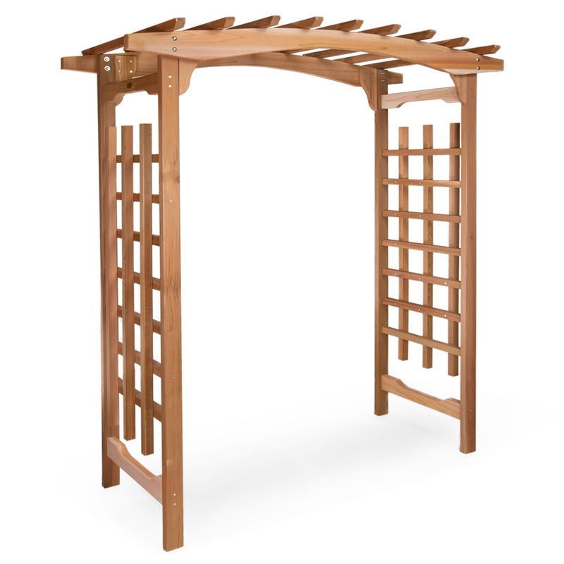 All Things Cedar Backyard Garden Traditional Archway Pagoda Arbor (Open Box)
