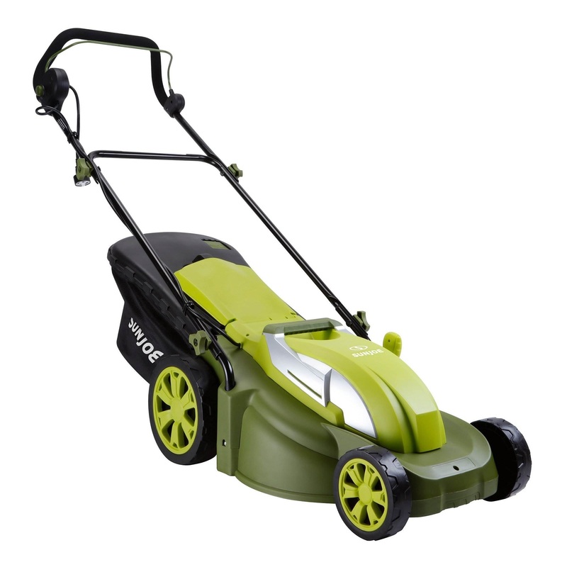 Sun Joe 17″ 13 Amp Electric Corded Push Lawn Mower and Mulcher, Green (Open Box)