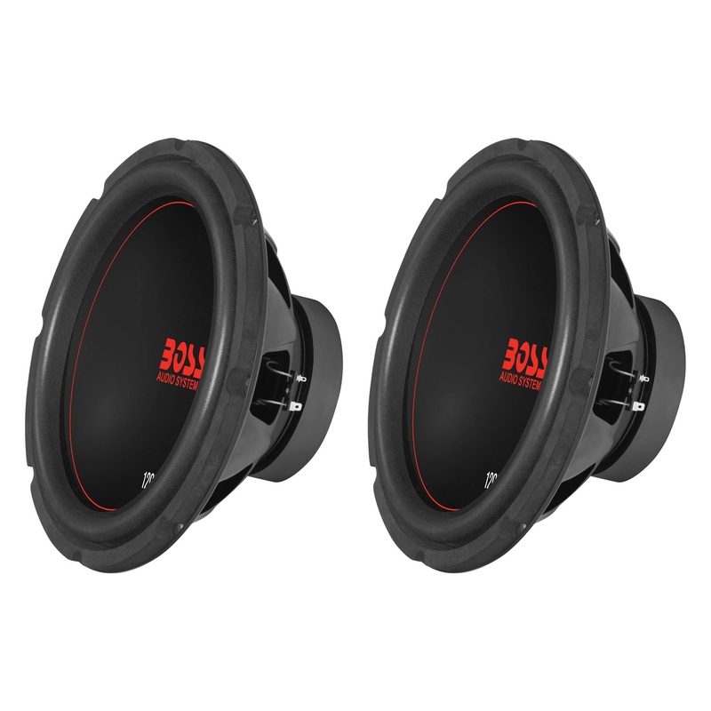 Boss Chaos Exxtreme 12″ 1200W Dual Voice Coil 4 Ohm Car Audio Subwoofer (2 Pack)