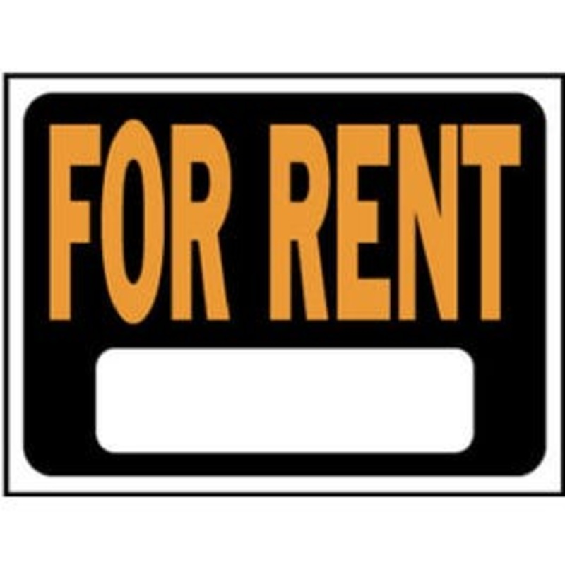 “For Rent” Sign, Plastic, 9 x 12-In.
