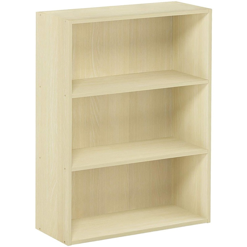 Pasir 3-Tier Open Shelf Bookcase, Maple Maple 3-Tier