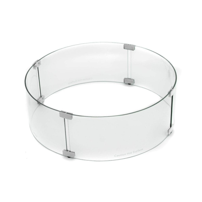22″ Round Glass Wind Screen for Firepits – AZ Patio Heaters
