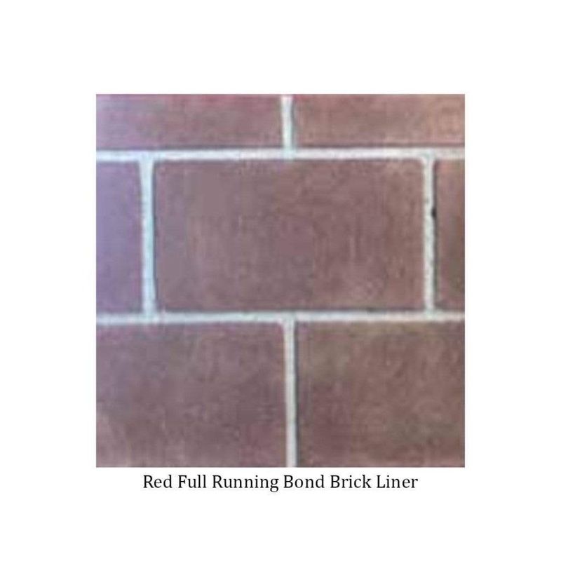 Full Running Bond Brick Panels | Mason-Lite Red Brick Panels for 33″ Fireplace