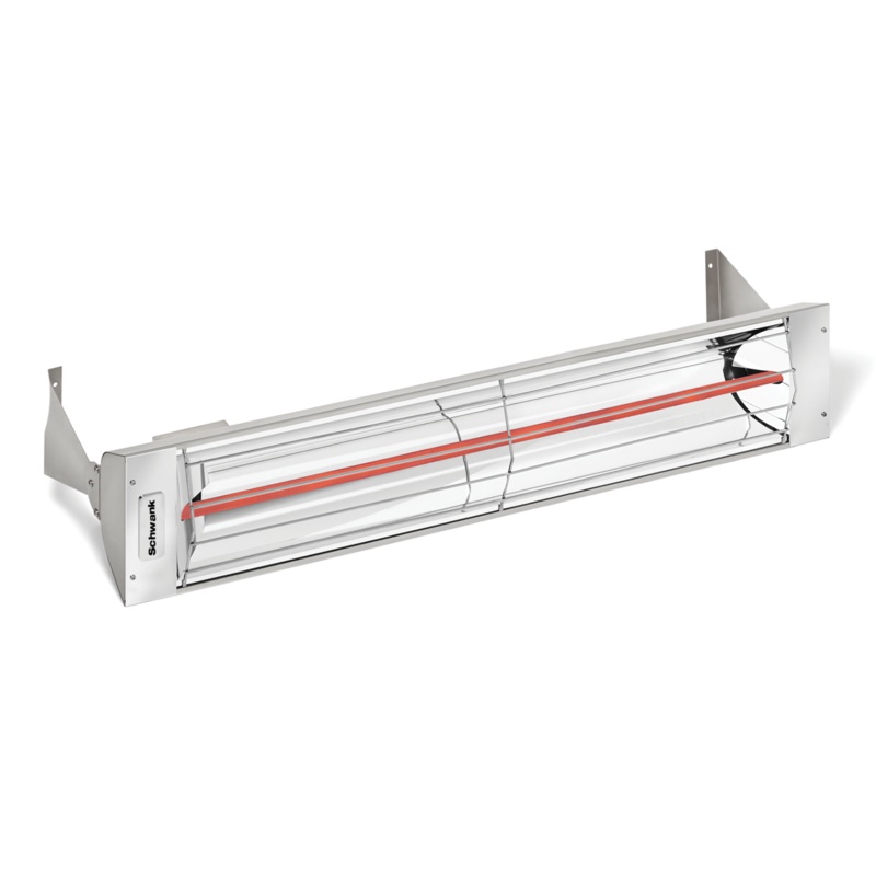 19″ electricSchwank IR Indoor/Outdoor, Medium Wave Quartz Single Bulb Heater, Stainless Steel 500W, 120V, Single Phase, 4.2 Amps