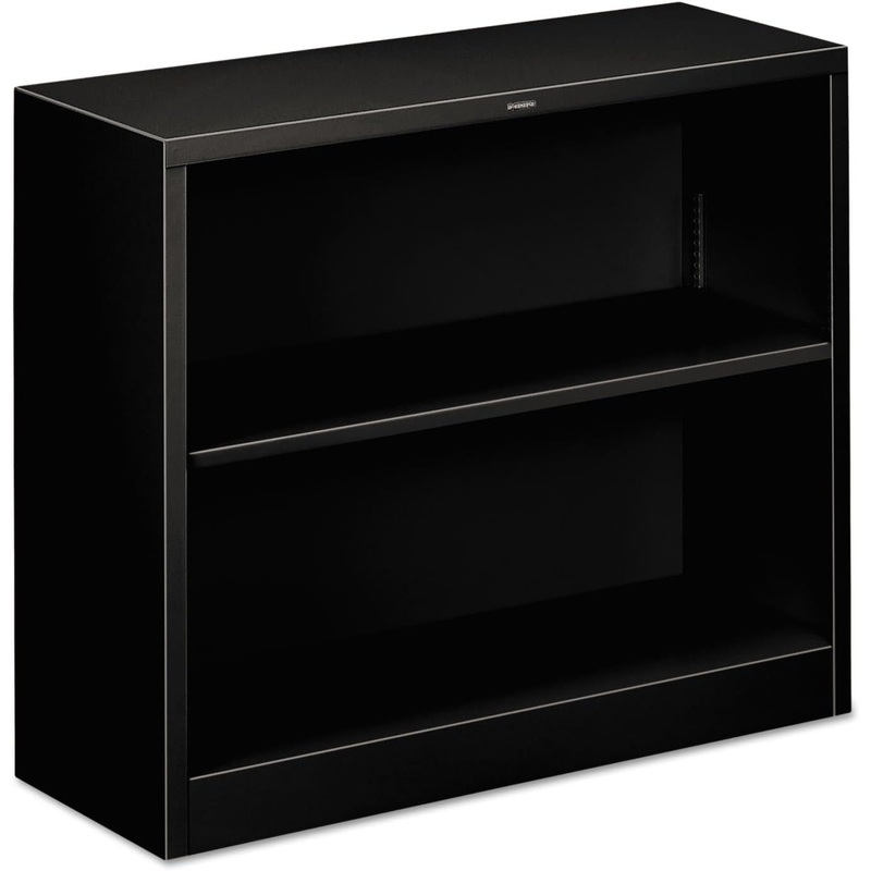 Brigade 2-Shelf 29-Inch H Bookcase, Black Steel (S30ABCP) Black 2