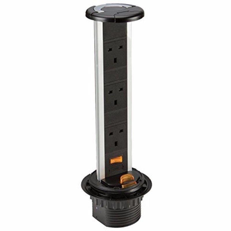 13A 3G IP54 Pop Up Table Top Electrical Outlet Socket
