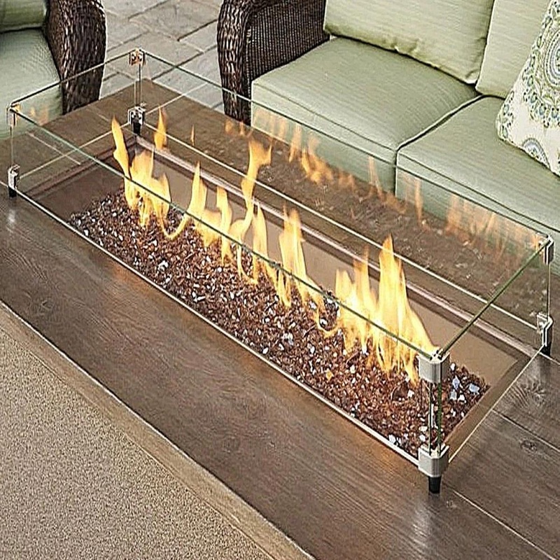 Empire Glass Wind Guard for Linear Fire Pit For 48″ Burner