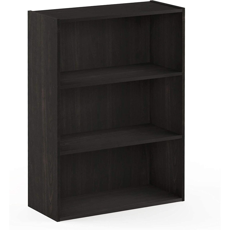 Pasir 3-Tier Open Shelf Bookcase, Espresso Brown 3-Tier