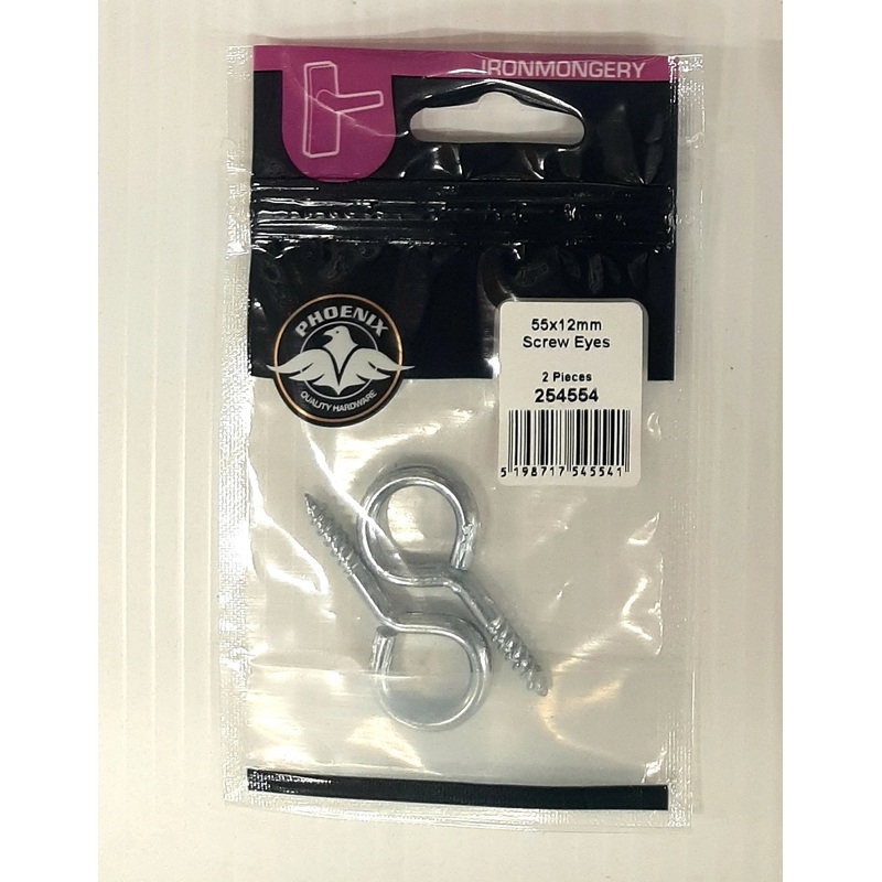 55x12mm Screw Eyes (2) Default