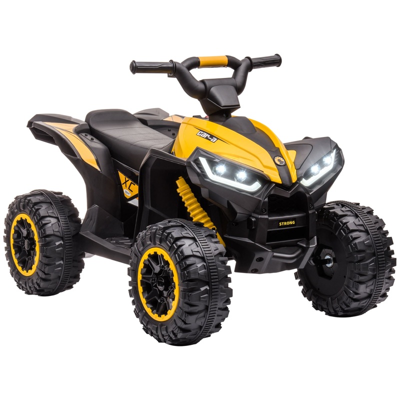 12V Electric Quad Bikes for Kids Ride On Car ATV Toy for 3-5 Years Yellow