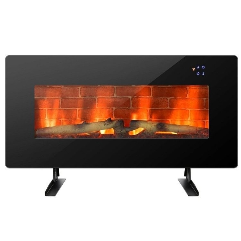 36 Electric Fireplace, Wall Mount or Freestanding with Remote, 3 Flame Settings