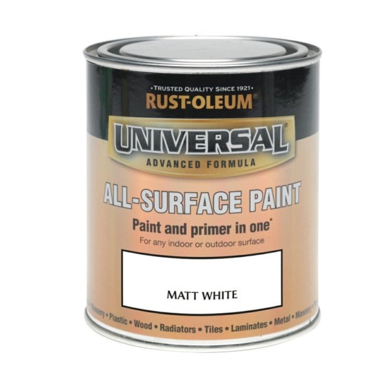 Rust-Oleum All Surface Paint White 250ml (Matt) Default